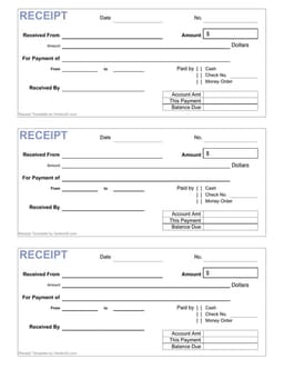 California Cash Receipt Tracker - Vertex42 Template for Balancing Payments form preview