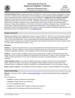 I-9 Employment Eligibility Verification - USCIS Identity and Anti-Discrimination Protocol for New Hires form preview