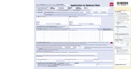 AU Post Mail Redirection Details and Applications form preview