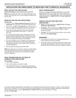 Medicare Part B Enrollment Application 40b - Key for Initial and Special Sign Ups form preview