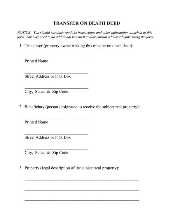 Transfer on Death Deed Guide and Details