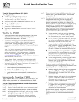 SF 2809 - Health Benefits Election for Federal Employees form preview