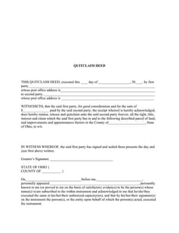 Ohio Property Interest Transition Deed form preview