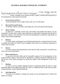 Power of Attorney (POA) – Legal Authorization form preview